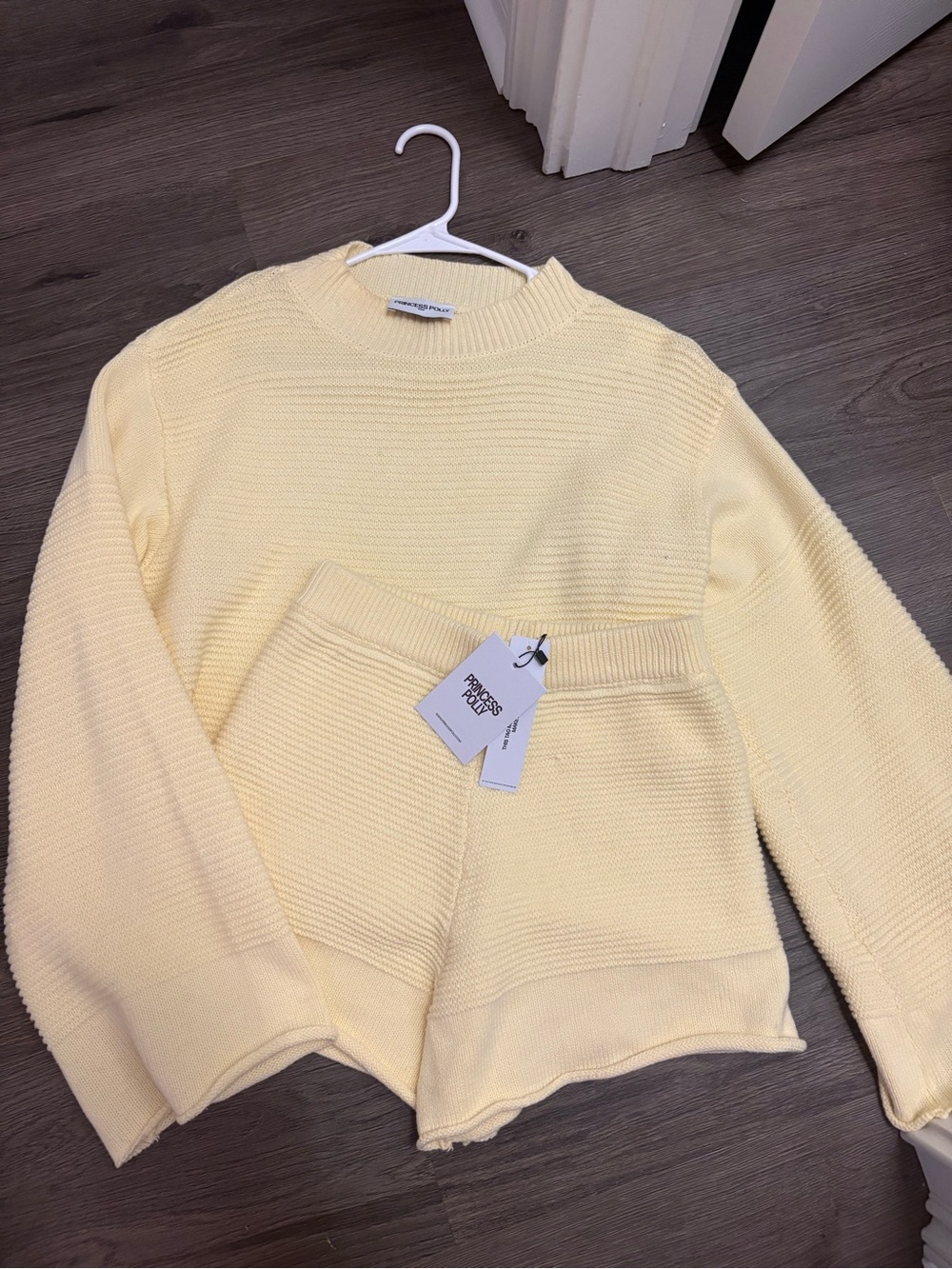 Princess Polly Soft Pastel Yellow Crewneck Sweater